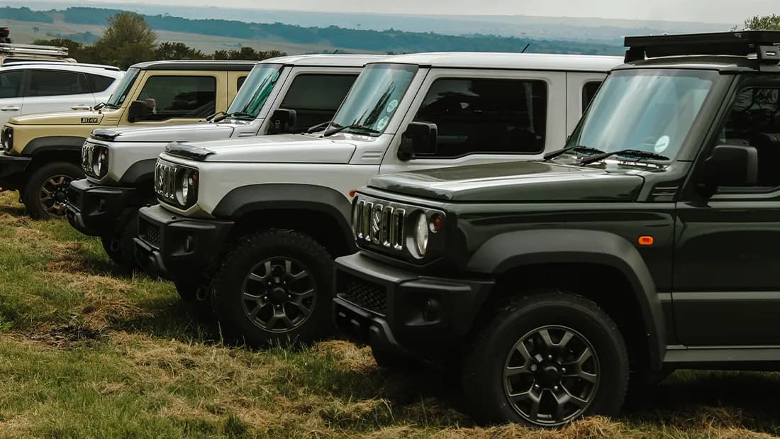 Line-up of Jimnys